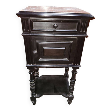 Table De Chevet Style Napoléon III Bois Noirci