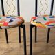 Metal tubular chairs Memphis 1980s