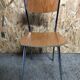 Chair feet compass metal chrome in formica brown 70