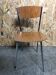 Chair feet compass metal chrome in formica brown 70