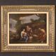 18th century Italian landscape painting with family scene