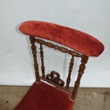 Pray-god wooden chair at assisi carpet in velvet 19th century