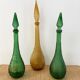 Green bubble carafe Empoli from the 1960s