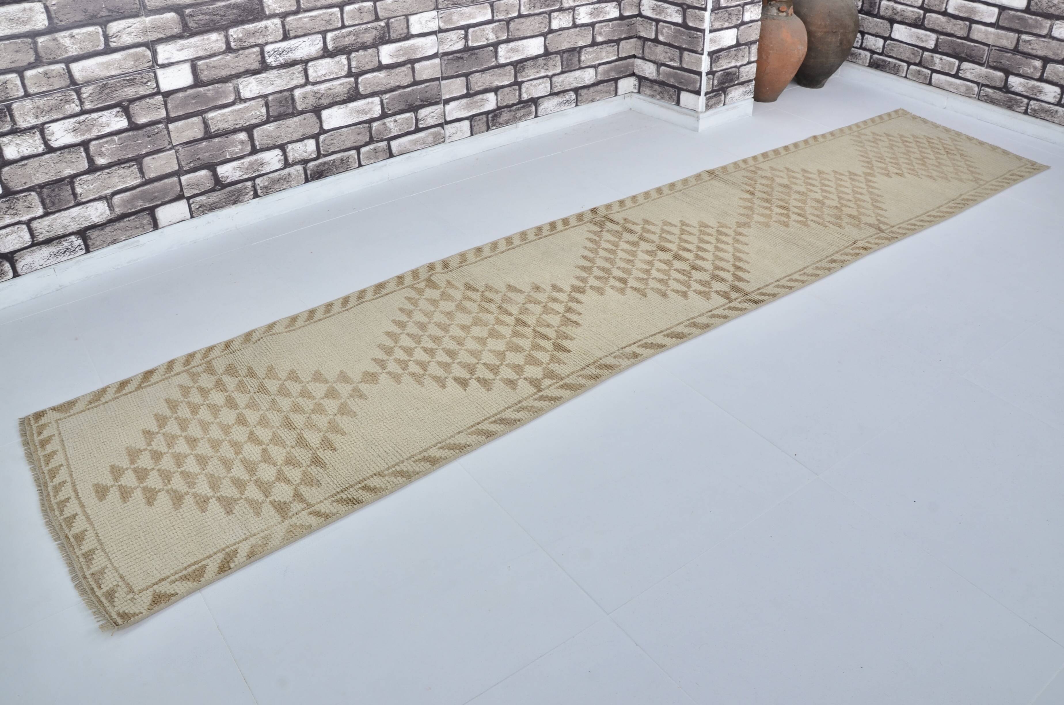 Turkish Anatolian Off White Runner Rug sku 2153