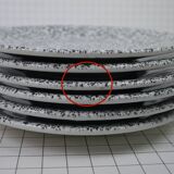 Six Ceramica Dalia dessert plates