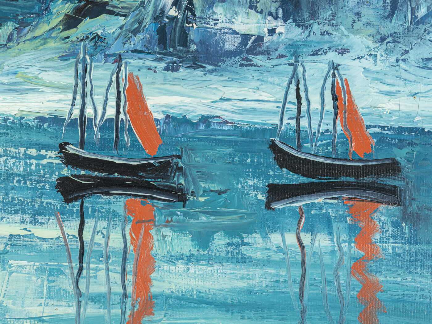 Mer Arctique, huile sur toile, 50 x 42 cm