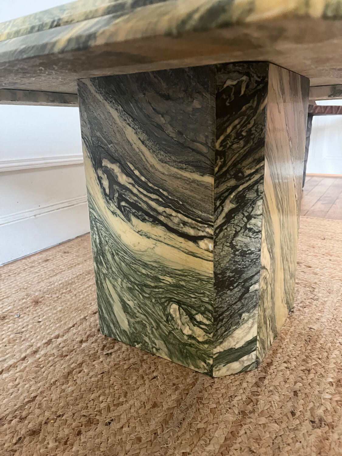 Octagonal marble coffee table