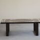 Danish mid century rectangular coffee table by Ox Art in Oak and Stoneware, 1970