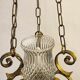Plafonnier fer forgé et verre Espagne, années 1970