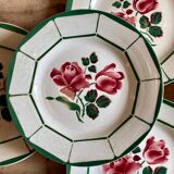 Set of 5 plates flat vintage model monique de digoin sarreguemines