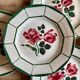 Set of 5 plates flat vintage model monique de digoin sarreguemines