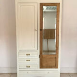 Vintage wardrobe with mirror