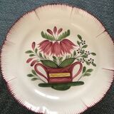 A set of 2 plates from the 19th century, L'Islettes earthenware, hand-painted decorations, rare