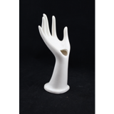 Hand soliflore white ceramic baguier
