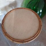Rattan pedestal table