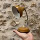 Vintage Desk Lamp "Cocotte" – 1970s – Mustard Yellow & Chrome