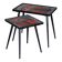 2 nesting varnished ceramic coffee tables - the brothers jean & robert cloutier 1950