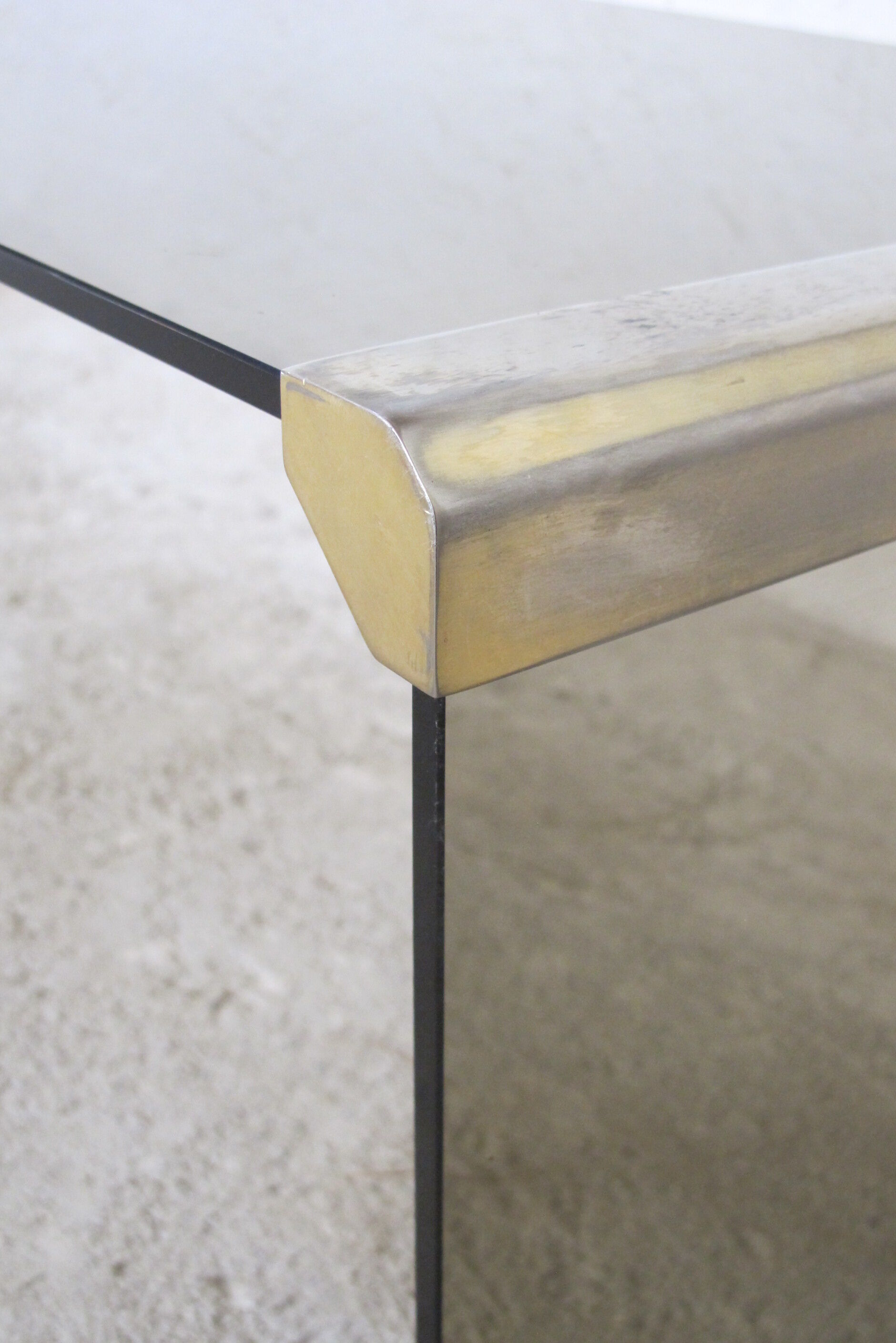 Galotti and Radice 70s smoked glass coffee table