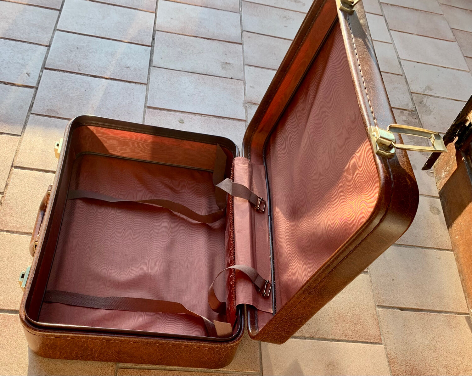 Antique leather suitcases