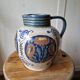 Antique ceramic pitcher jug elchinger fils alsace soufflenheim, art