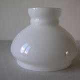 Old chandelier lampshade ceiling lamp white opaline glass luminaire