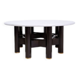 Jan Vlug Coffee Table with Round Marble Top - 1970s - Belgium