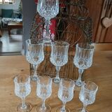 8 crystal stemmed glasses