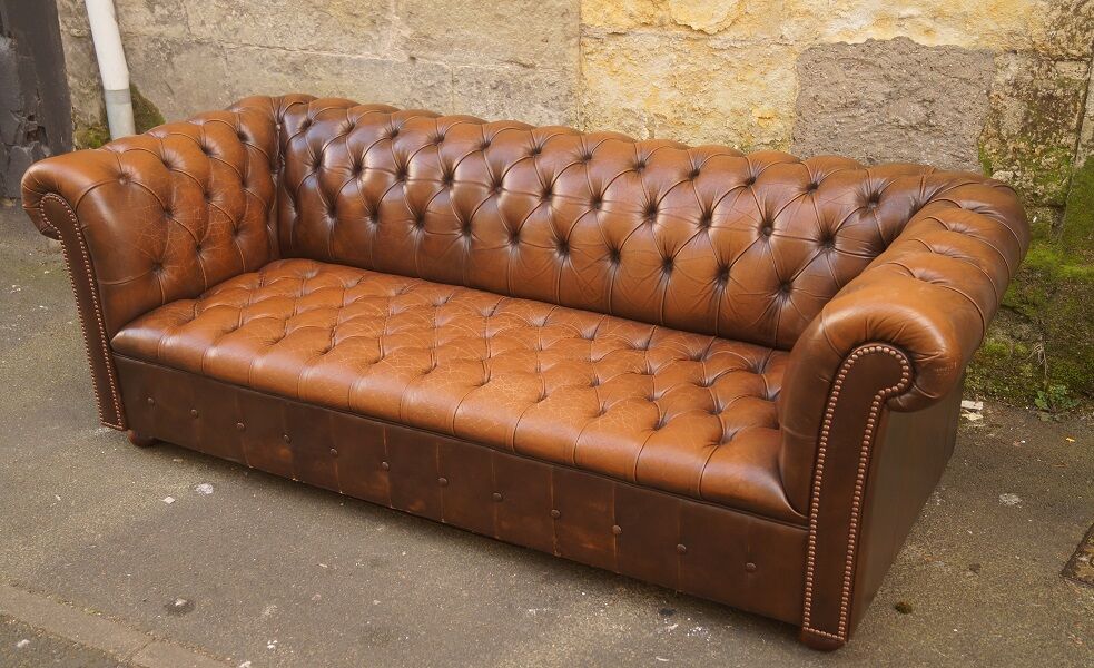 Chesterfield leather sofa