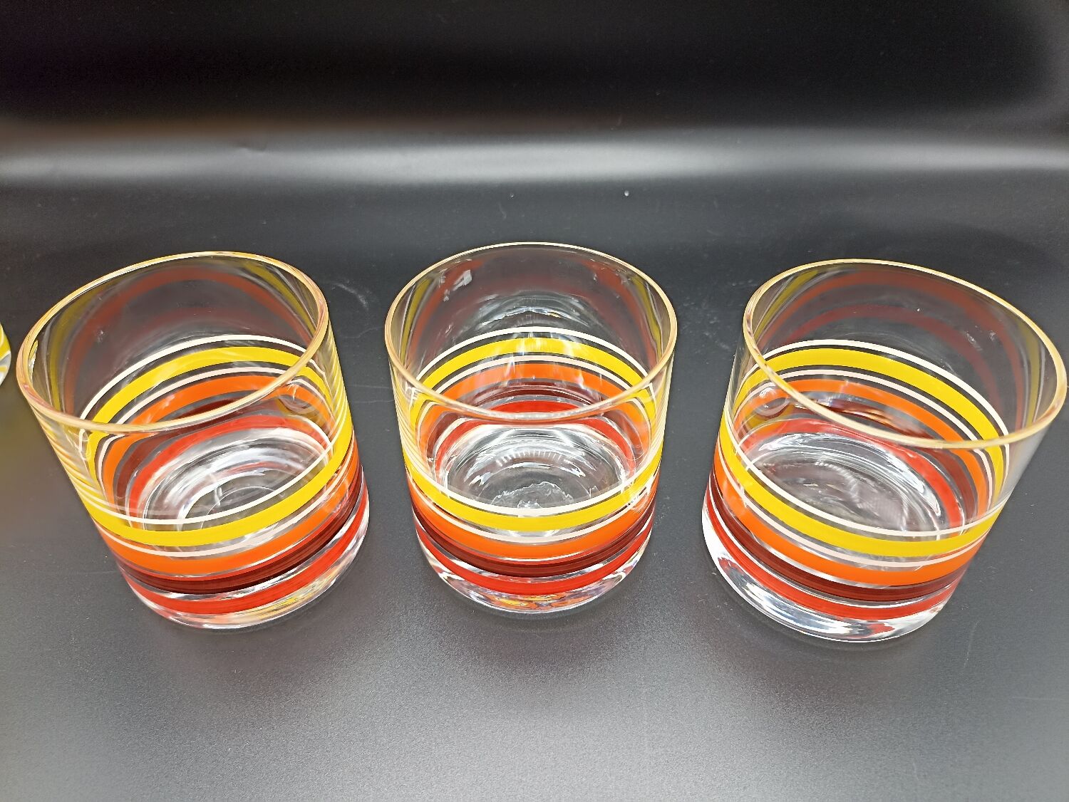 Carafe and 6 glasses 70s