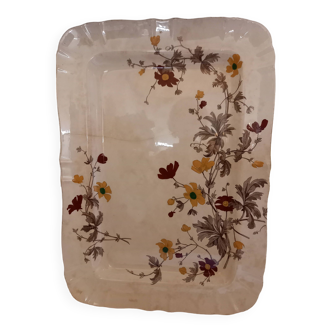 Old large serving dish with floral decoration, English ceramic from Nangarw, Minton, early 19th century