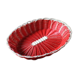 Vintage scoubidou white red basket