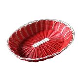 Vintage scoubidou white red basket