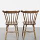 Set of 8 antique wooden spindle chairs