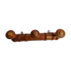 Wall coat rack "Bistrot" 1900 in wood turned in imitation of bamboo 3 hooks