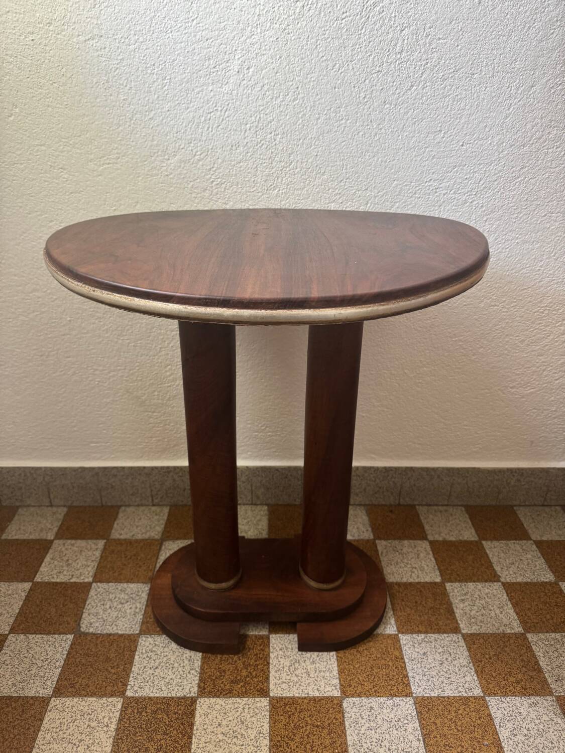 Art Deco wooden pedestal table