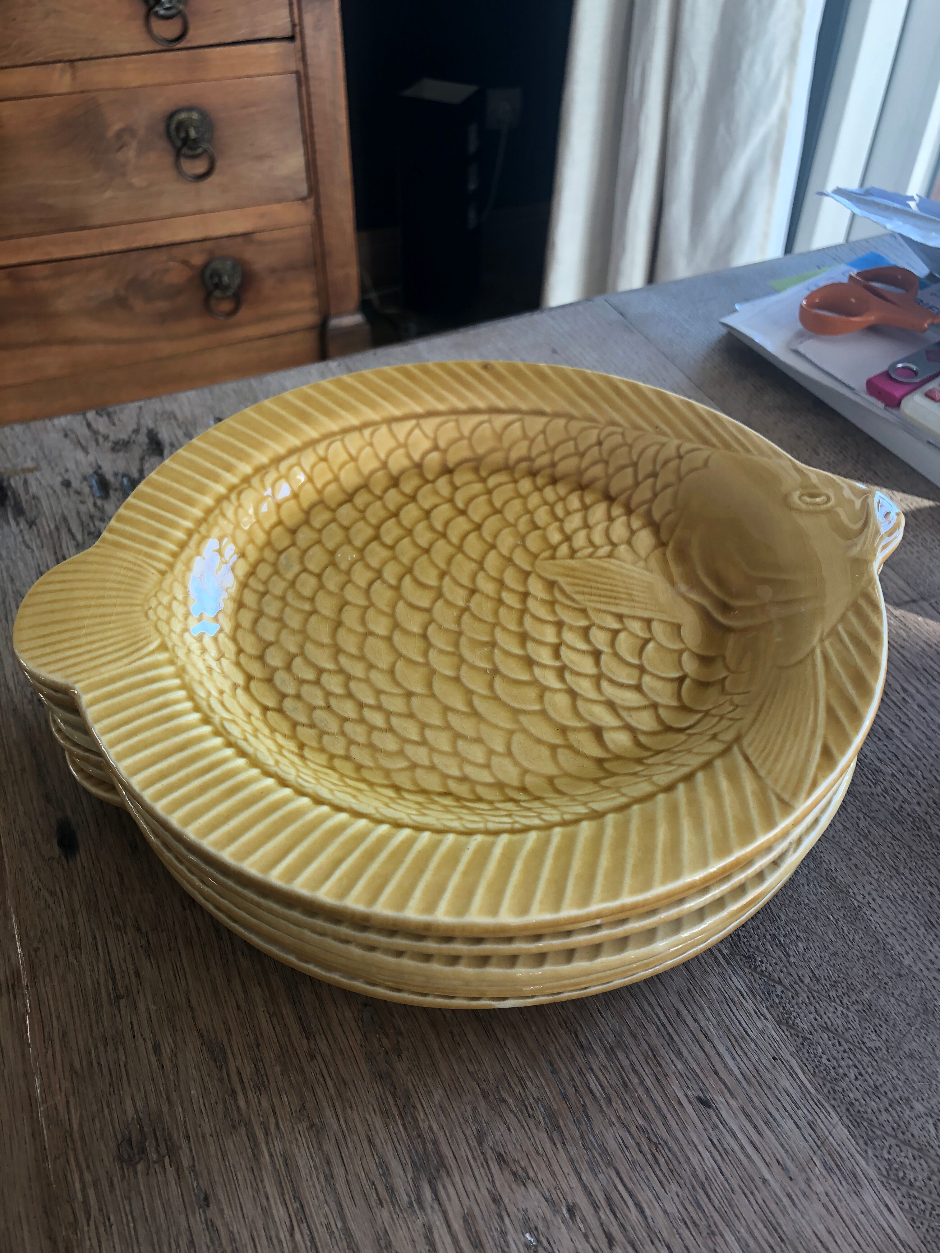 Fish service in Faïence - Sarreguemines