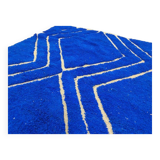 Tapis marocain bleu décoré 250cmx150cm