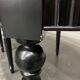 Elegant extendable oak table and black legs, 6/16 covers