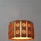 Pine Pendant Lamp with Rolled Wood Curl Rosettes – Sweden, 1970s