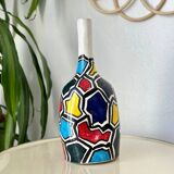 Colorful bottle handmade vase
