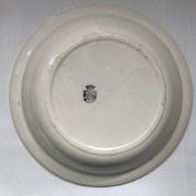Plat Terre de feu de Grigny motif floral XIX - XXème