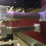 Pair of greek columns in painted resin