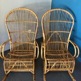 2 rattan rocking chairs