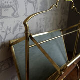 Brass folding magazine rack