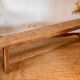 Old farmhouse bench in raw solid oak - 2.2m