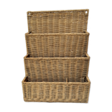 Rattan office organizer