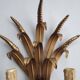 Pair of antique gold wall sconces with wheat ear motif