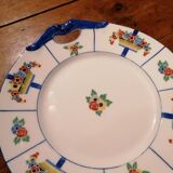 Art deco cake dish signed J. L'Avergne Limoges porcelain
