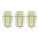 1 of 3 Mid-Century Glass & Brass Wall Lamps from Limburg, Germany, 1960s