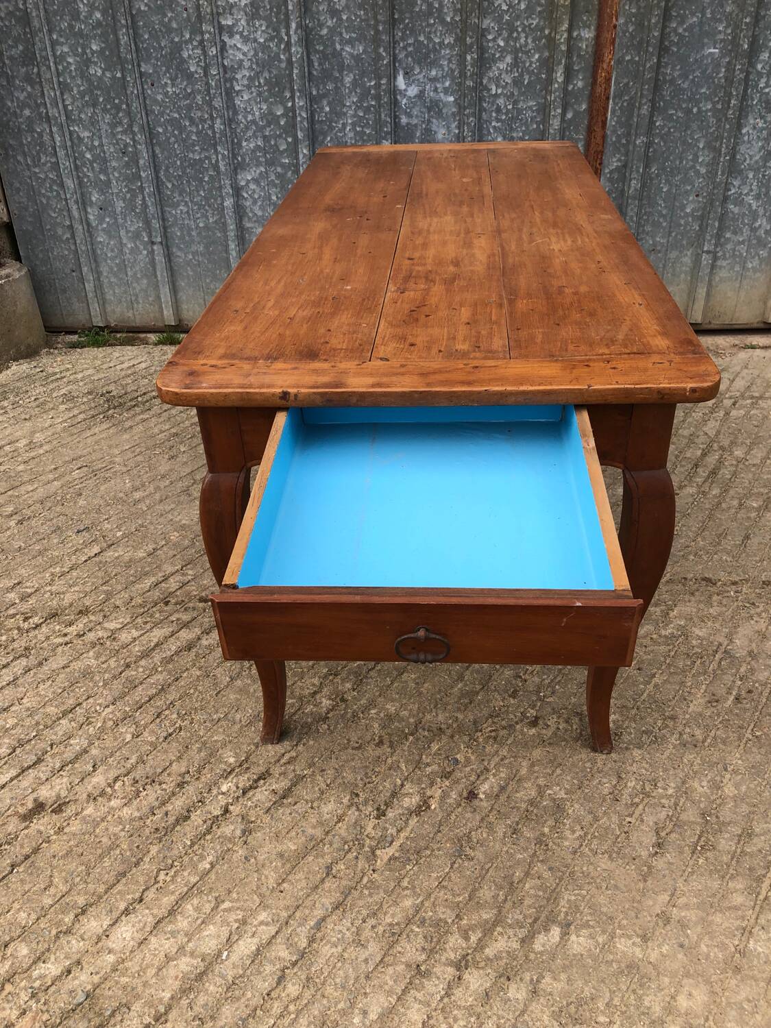 Louis XV style cherry farmhouse table.